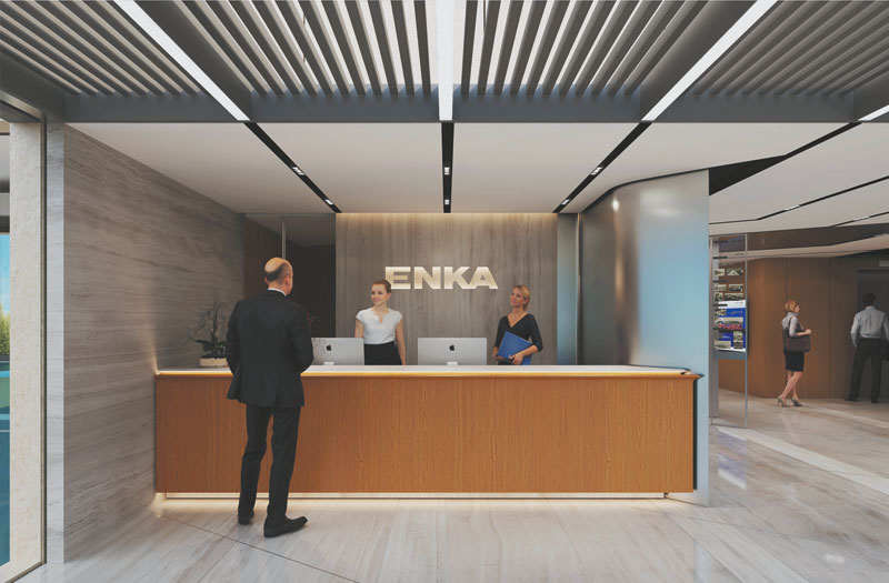 ENKA HEAD OFFICE MAIN BUILDING ENTRANCE and EXHIBITION HALL / ISTANBUL